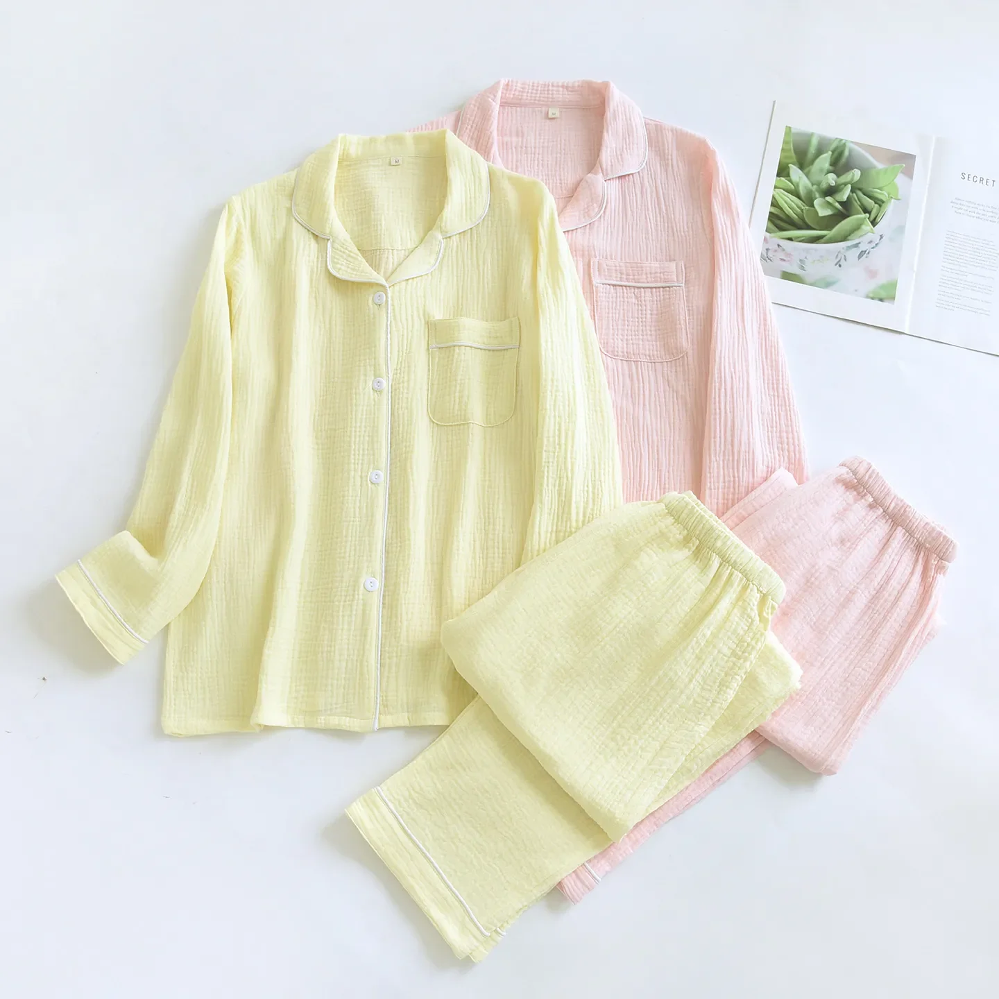 The Long Sleeve - 100% Muslin Cotton Pajama - Image 4