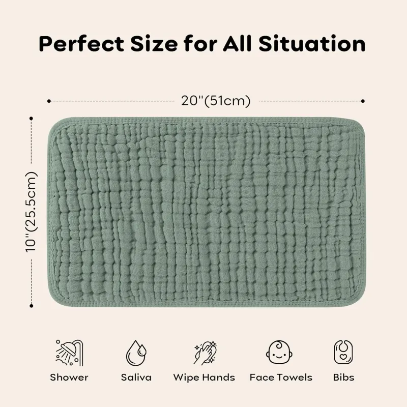 The Muslin Burp Cloths - 100% Muslin Cotton - Image 6